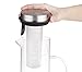 Zell Fruit Infusion Water Pitcher | Leak Proof Strong Borosilicate Glass Infuser Pitcher | Easy to Use Durable Fruit & Loose Leaf Tea Infusion Water Dispenser Stainless Steel Lid | 34 Oz (1 Liter)