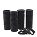 CYWLIFE 8.5mm Hair Ties Rubber Bands for Women Girls Thick Curly Hair, 100 PCS Black, Large No Crease Cotton Seamless Ponytail Holders Scrunchie for Kids Men, No Damage No Slip Soft Hair Elastics
