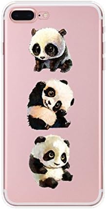 iPhone 7 Plus Case, Txibi Cute Panda Design Flexible TPU Slim Phone Protect Case Cover for iPhone 7 Plus 5.5 Inch (D)