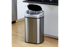 SUPERNON Nine Stars DZT-80-4 Touchless Stainless Steel 21.1 Gallon Trash Can