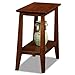 Leick Home 10405 Delton Narrow Side Table with Shelf, 20 in x 38 in x 20 in, Sienna