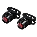 Night Eyes LED Bike Taillight Bicycle Rear Light-Aircraft Grade Aluminum Bicycle Taillight with Battery included-Easy Install without Tool 2PACK