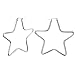 MengPa Hoop Earrings for Women Black Gold Plated Loops Drop Earring Fashion Jewelry (Star-Silver-56mm) G3333S