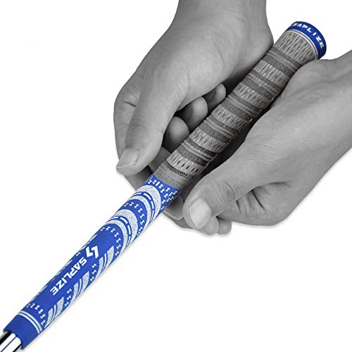 Jaya Golf Grips with Tape, Golf Club Grips, Corded Rubber, Midsize, Light Blue, Set of 13 Grips