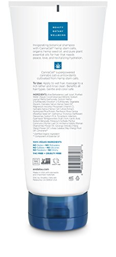 Andalou Naturals CannaCell Botanical Shampoo, Flower Power, 8.5 Ounce Tube, THC-Free, Sulfate-Free, Silicone-Free Botanical Hair Care