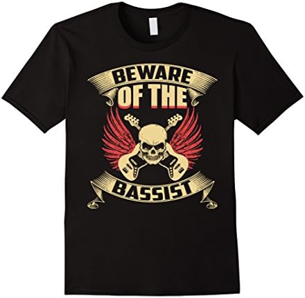 Mens Beware Of The Bassist T shirt 3XL Black