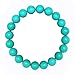 BRCbeads Gemstone Bracelets Chinese Green Turquoise Enhance Color Birthstone Handmade Healing Power Crystal Beads Elastic Stretch 10mm 7.5 Inch with Gift Box Unisex