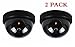 2 Pack indoor Outdoor Dome Camera Dummy Fake Security CCTV Dome Camera with Flashing Red LED Light, Blink Every Other Second