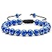 M MOOHAM Natural Stone Beads Bracelet, 8mm Natural Regalite Stones Beads Bracelet, Men Women Stress Relief Yoga Beads Adjustable Bracelet Energy Stone Semi-Precious Stone Beads Bracelet