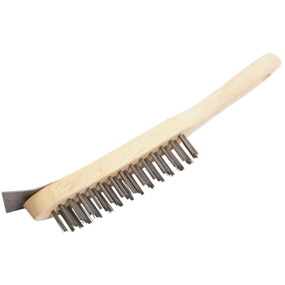 Draper 31573 290mm 4 Row Wire Scratch Brush with Scraper 290 mm