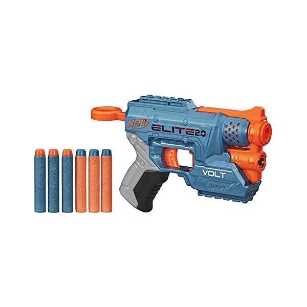 Nerf-Elite-20-Volt-SD-1-Blaster--6-Official-Nerf-Darts-Light-Beam-Targeting-2-Dart-Storage-2-Tactical-Rails-to-Customise-for-Battle Nerf Elite 2.0 Volt SD-1 Dart Blaster, 6 Nerf Elite Darts, Light Beam Targeting, Kids Outdoor Toys