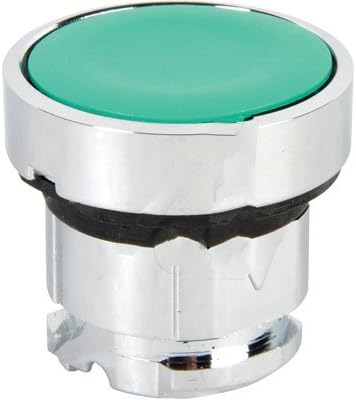 Crouzet Controls 24678128, Switch, Pneumatic, Metal, 22mm, Flush Push Contact, Green Button