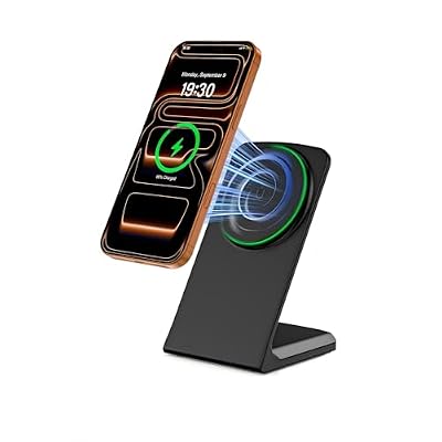 MagSafe Charger Stand 15W Magnetic Wireless Charger for iPhone 17/Air/16/15/14/13/12 Series (Matt Black)