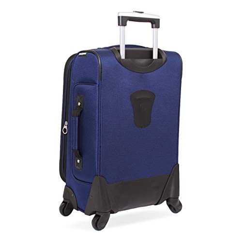 SwissGear Sion Softside Expandable Roller Luggage, Blue, CarryOn 21
