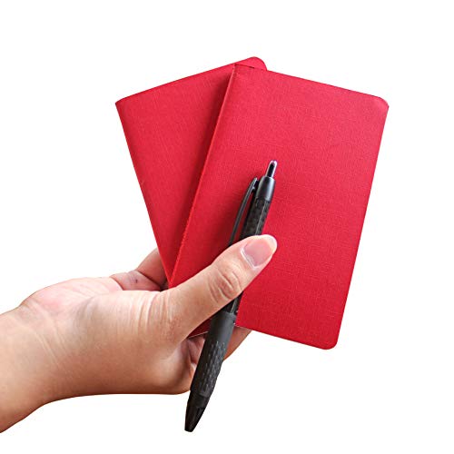 Pocket Notebook Set, 3.5" x 5.5", Softcover & Durable Notepad, 6 Pack - 30 Sheets (60pages) Lined Journals, Small/Mini Size Memo Book (Red),Perfect for Field,Travel, Writing; with Bonus Sticky Note - Thumbnail 6
