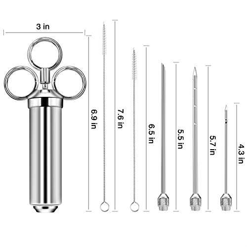 Meat Injector, Turkey Injector Syringe, Stainless Steel Injector