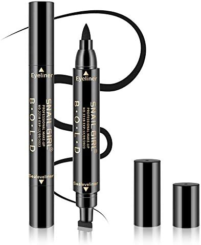 Waterproof Eyeliner Stamp - Wingliner Black Make Up Pens By DIOLAN, Vamp Style Wing, Smudgeproof & Sweatproof, Perfect Cat Eye Look, Winged Long Lasting Liquid Eye Liner Pen, No Dipping, Large