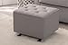 Delta Children Diamond Tufted Gliding Ottoman, French Grey