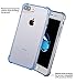 Matone Crystal Clear Shock Absorption Technology Bumper Soft TPU Cover Case for iPhone 7 Plus/iPhone 8 Plus - Clear Blue
