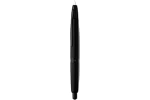 EROFA Majohn A1 Retractable Fountain Pen Extra Fine Nib with Box, Black Stripe Press Ink Pen with Converter for Writing (With Clip Version)