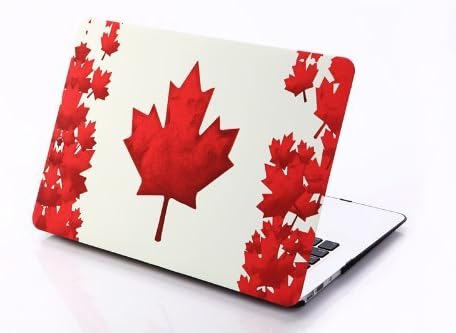 HWER Matte Surface Hard Shell Clip Snap-on Case for Apple Macbook Air 13.3" (A1466 &amp; A1369) ,13.3" Air,Canada flag