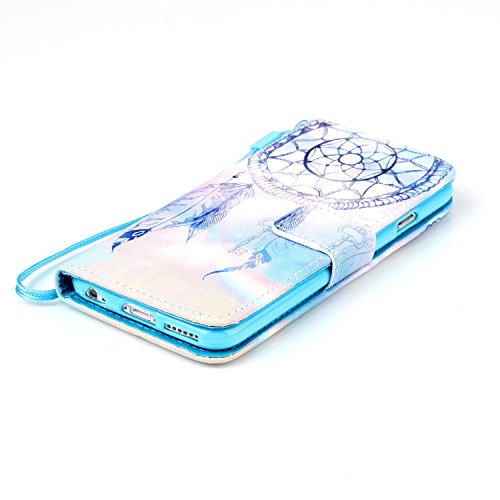 iPhone 6S Case,iPhone 6 Case,JanCalm [Wrist Strap Design][Kickstand] Pattern Premium PU Leather Wallet [Card/Cash Slots] Flip Cover for iPhone 6/6SIncluding-ONE Crystal Pen (Aeolian bells) - Thumbnail 4