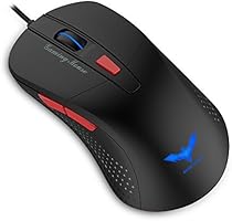 HAVIT HV-MS745 Adjustable 2800 DPI with 4 LED Lights Optical Wired Gaming Mouse for PC and Mac (Black+Red)