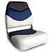 Leader Accessories Premium Folding Boat Seat White/Blue/Charcoal