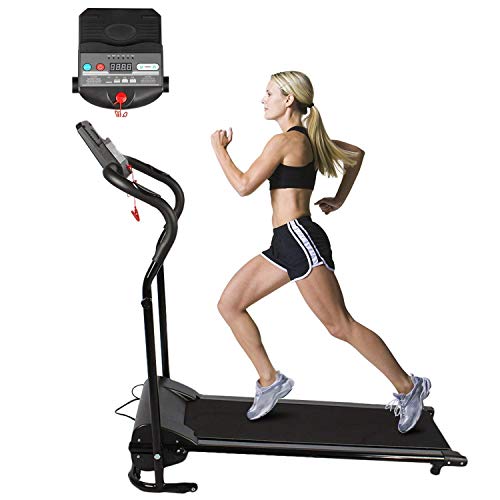 Water-chestnut Electric Treadmill Folding Motorized Running Machine with LED Display 500W 10km/h for Running Exercise at Home - Thumbnail 7