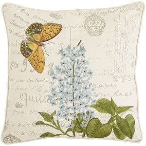 Amazon Com Pier 1 Imports Embroidered Flower Butterfly Script