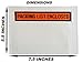 DZG Packing List Envelopes 7.5 x 5.5 Enclosed Pouches Pack of 100