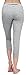 MYoga Women's Yoga Pants Workout Capri Leggings Running Tights w Side Pocket (M, Grey)