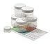 Clear 2 oz Plastic Jars with White Lids (6 pk) with Balm Jar - PET Round Refillable Containers