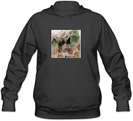 Fangeshi Agate Image of Close Up Of Green And White Agate Women Hoodies Sweatshirt