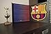 FC Barcelona soccer crest shield acrylic to hang on wall with stand same as on Messi Neymar Barcelona jersey