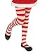 Forum Novelties Novelty Candy Cane Striped Christmas Tights, Child Medium