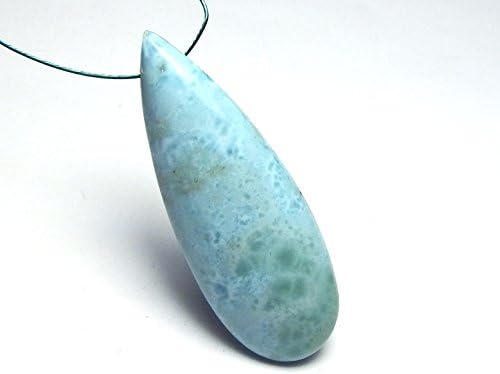 LARIMAR 37mm Teardrop Bead AA NATURAL Dominican Republic /T3