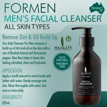 sukin facial cleanser for men