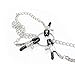 Aubrey Stainless Steel Chain with Adjustable Clips,Entertainment Chains Clamps Massage Tool Clothing Accessories with Storage Bag