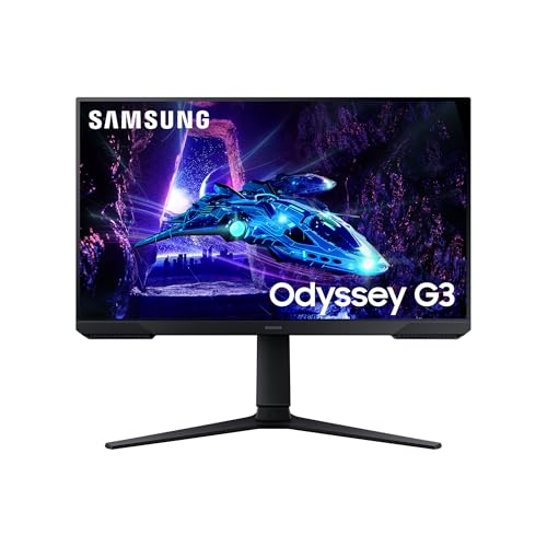 Samsung Odyssey G30D Full HD Gaming Monitor, 24 Zoll, Bildschirm mit VA-Panel, 1.920 x 1.080 Pixel, Bildwiederholrate 180 Hz, Reaktionszeit 1 ms (MPRT), AMD FreeSync, HDR10, LS24DG300EUXEN