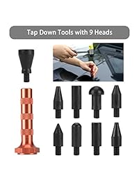 BBKANG PDR Herramienta de reparación de abolladuras sin pintura, 58 piezas, kit de extractor de puentes, herramientas de levantamiento de abolladuras, grifo de plumón para coche, cola, puerta, dardos, etc.