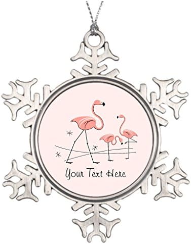 Ideas For Decorating Christmas Trees Flamingos Pink Trio 2 'Text' Snowflake Ornaments For Christmas Tree