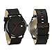 COCOTINA Men's Fashion Leather Band Wrist Watch Quartz Watch (Black)