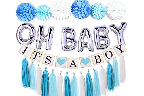 Baby Shower Decorations For Boy Oh Baby Letters Balloons 6