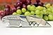 Barvivo Wine Opener with Foil Cutter and Cap Remover - Double Hinged Corkscrew for Bartenders - Stainless Steel Wine Key for Easy Bottle Opening - Manual Wine Bottle Opener - White Resin, 4.7x1.2-Inch