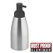 mDesign Rustproof Aluminum Soap Dispenser Pump, for Kitchen or Bathroom Vanities - Large, Brushed/Matte Charcoal