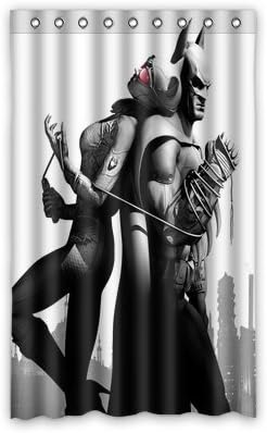 Personalized Custom Batman Arkham City Window Curtains/Drape/Panels/Treatment Thermal Insulated Blackout Window Curtains 52" x 84" Inch