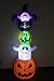 8 Foot Halloween Inflatable Stacked Bat, Black Cat Witch Ghost and Pumpkin LED Lights Decor Outdoor Indoor Holiday Decorations, Blow up Lighted Yard Decor, Giant Lawn Inflatables Home Family Outside