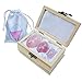 Rose Quartz Jade Yoni Eggs, Set of 3 Yoni Eggs for Kegels Exercise - Predrilled yoni eggs for women With Wooden Gift Box - vaginal weights - Kegel Eggs for Countering Stress Adult Urinary Incontinence