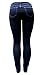 Juniors Womens Blue Denim Distressed Skinny Jeans Cotton Stretch Ripped Pants (19, Diamante Q133)